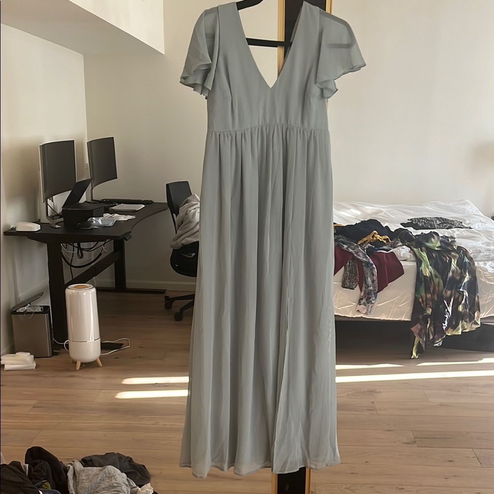 Birdy Grey Green Maxi Sundress with V-Neck for Weddings